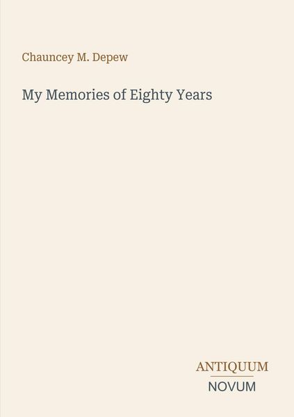 Produktbild: My Memories of Eighty Years