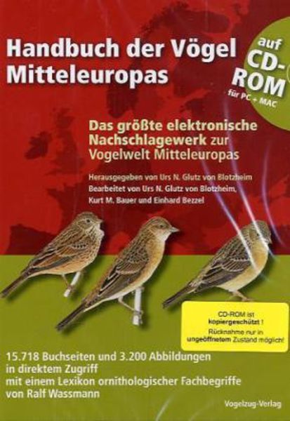 Handbuch der Vögel Mitteleuropas. CD-ROM