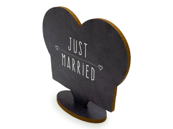 Produktbild: familiawedding 10 Tischkarten zur Hochzeit black doodle Herz-Design