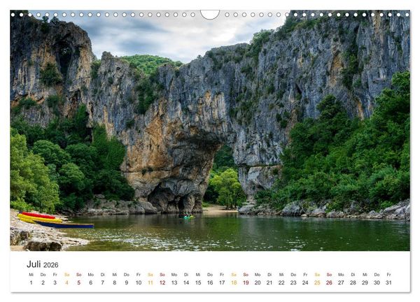 Produktbild: Im S&uuml;den Frankreichs - Ard&egrave;che, La Baume und Sevennen (Wandkalender 2026 DIN A3 quer), CALVENDO Monatskalender