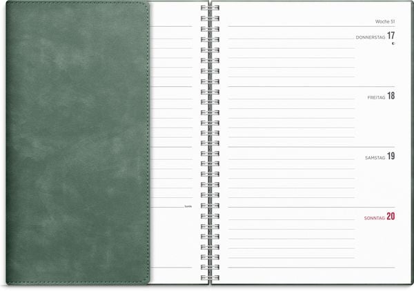Produktbild: Kalender 26/27 Senator A5 Twist Gr&uuml;n