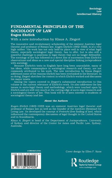 Produktbild: Fundamental Principles of the Sociology of Law