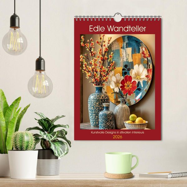 Produktbild: Edle Wandteller. Kunstvolle Designs in stilvollen Interieurs (Wandkalender 2026 DIN A4 hoch), CALVENDO Monatskalender