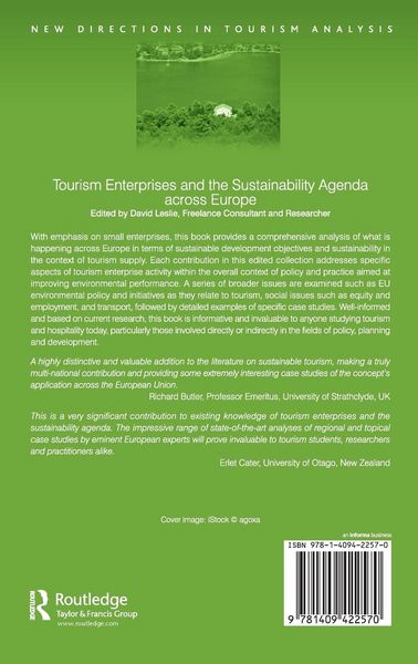 Produktbild: Tourism Enterprises and the Sustainability Agenda across Europe