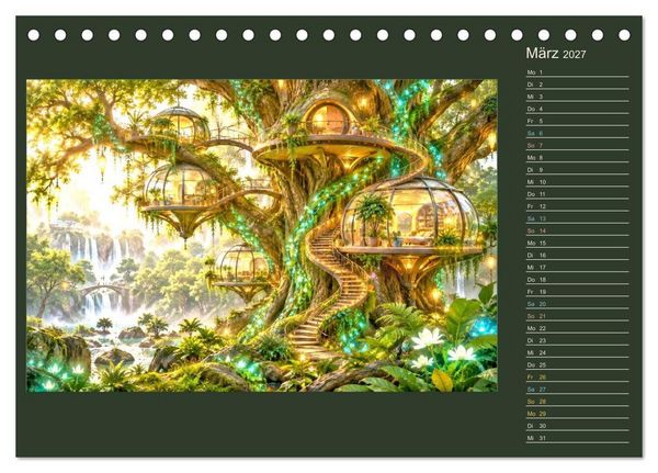 Produktbild: M&auml;rchenh&auml;user von morgen (Tischkalender 2027 DIN A5 quer), CALVENDO Monatskalender