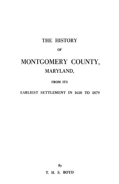 Produktbild: History of Montgomery County, Maryland