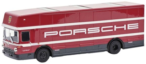 Schuco 452668000 H0 LKW Modell Mercedes Benz Renntransporter Porsche