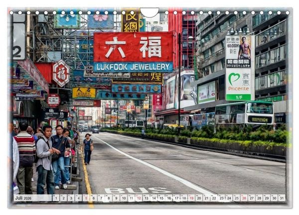 Produktbild: Hongkong, die pulsierende Metropole (Wandkalender 2026 DIN A4 quer), CALVENDO Monatskalender