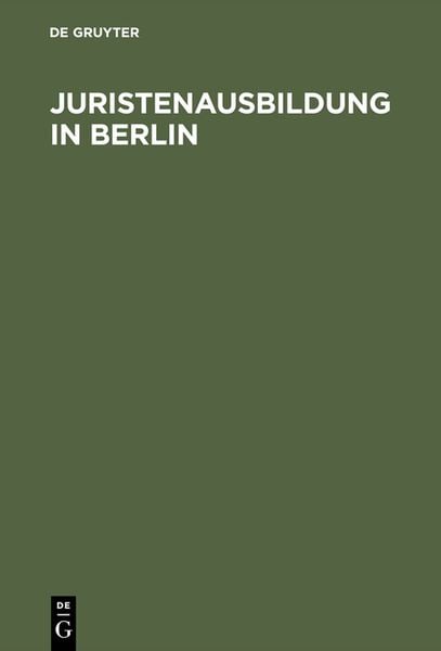 Produktbild: Juristenausbildung in Berlin