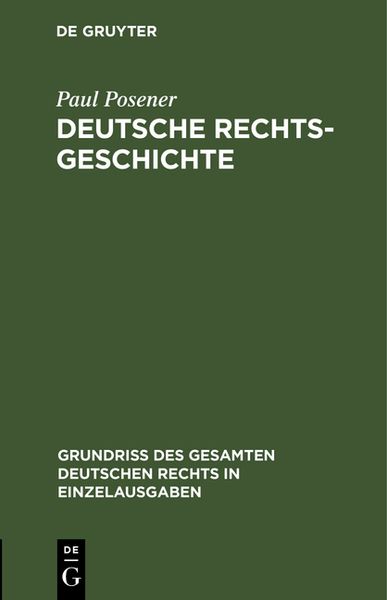Produktbild: Deutsche Rechtsgeschichte