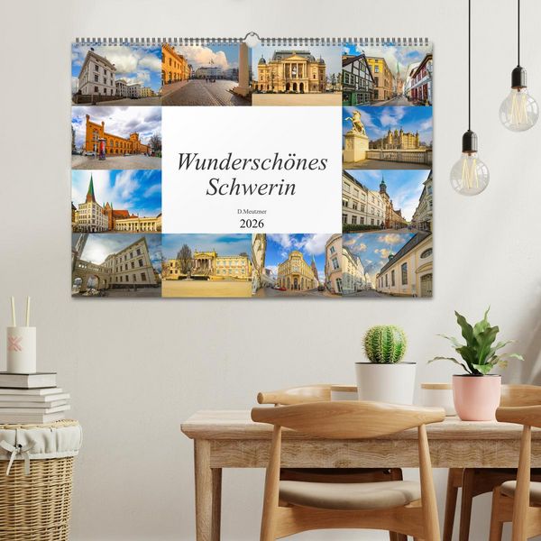 Produktbild: Wundersch&ouml;nes Schwerin (Wandkalender 2026 DIN A2 quer), CALVENDO Monatskalender