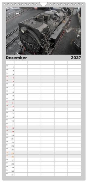 Produktbild: Familienplaner 2027 - Die Brockenbahn mit 5 Spalten (Wandkalender, 21 x 45 cm) CALVENDO