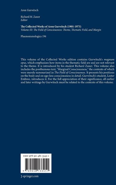 Produktbild: The Collected Works of Aron Gurwitsch (1901-1973)