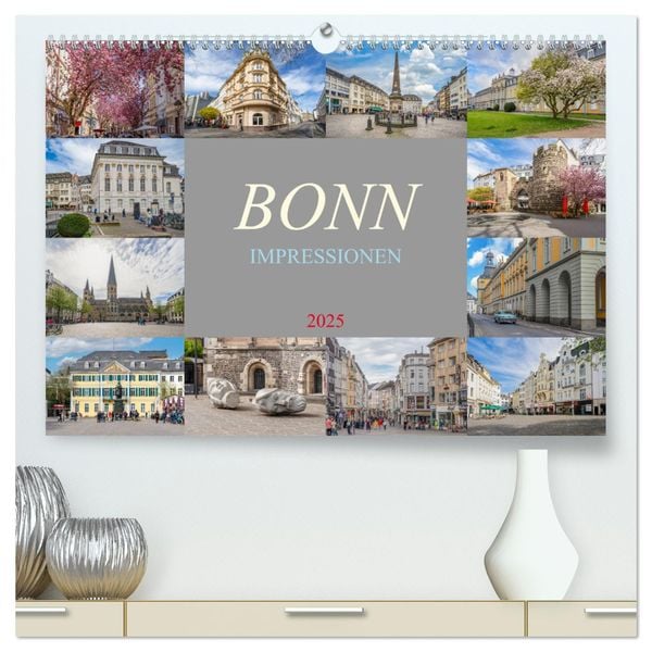 Bonn Impressionen (hochwertiger Premium Wandkalender 2025 DIN A2 quer), Kunstdruck in Hochglanz