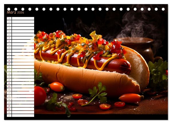 Produktbild: Fastfood &Auml;sthetik (Tischkalender 2026 DIN A5 quer), CALVENDO Monatskalender