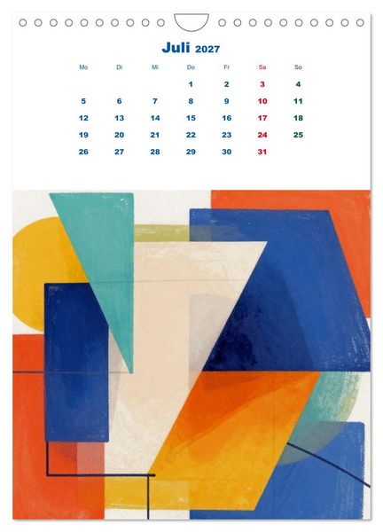 Produktbild: Minimal Art - Die Kunst des Weglassens + Farbfl&auml;chenmalerei - Reduktion als Ausdruck (Wandkalender 2027 DIN A4 hoch), CALVENDO Monatskalender