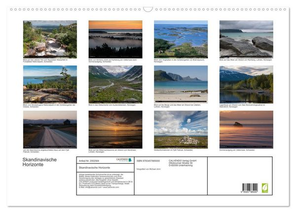 Produktbild: Skandinavische Horizonte (Wandkalender 2026 DIN A2 quer), CALVENDO Monatskalender