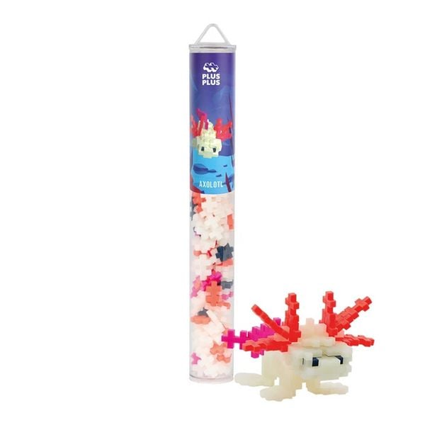 Produktbild: Plus-Plus 100 Tube Kreativ Bausteine Axolotl