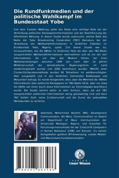 Produktbild: Die Rundfunkmedien und der politische Wahlkampf im Bundesstaat Yobe