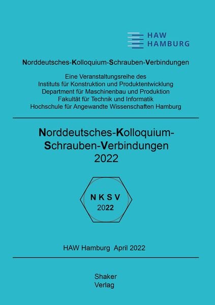 Produktbild: Norddeutsches Kolloquium Schraubenverbindungen 2022