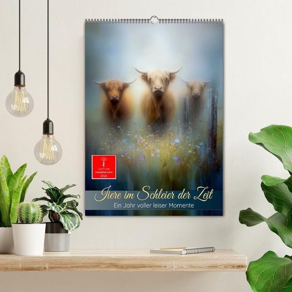 Produktbild: Tiere im Schleier der Zeit (Wandkalender 2026 DIN A2 hoch), CALVENDO Monatskalender