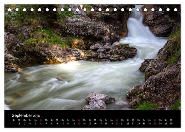 Produktbild: Kuhflucht Wasserf&auml;lle bei Farchant (Tischkalender 2026 DIN A5 quer), CALVENDO Monatskalender