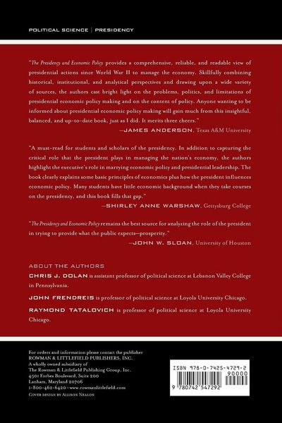 Produktbild: Presidency and Economic Policy