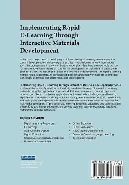 Produktbild: Implementing Rapid E-Learning Through Interactive Materials Development