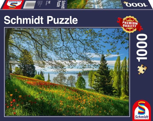Produktbild: Fr&uuml;hlingsallee zur Tulpenbl&uuml;te, Insel Mainau Puzzle 1.000 Teile - NEU
