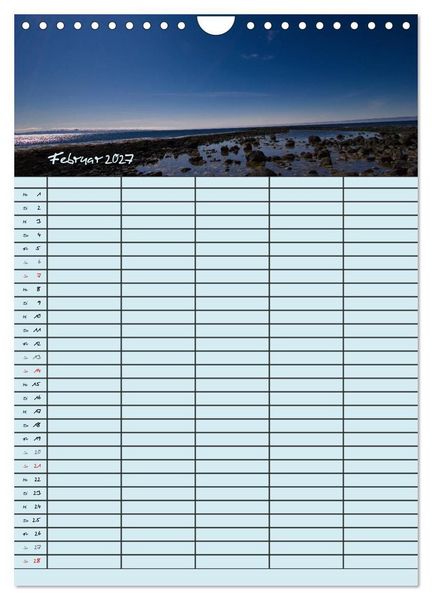 Produktbild: Island Familienplaner (Wandkalender 2027 DIN A4 hoch), CALVENDO Monatskalender