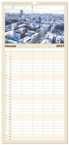 Produktbild: Familienplaner 2027 - Berlin - Reise durch die deutsche Geschichte mit 5 Spalten (Wandkalender, 21 x 45 cm) CALVENDO