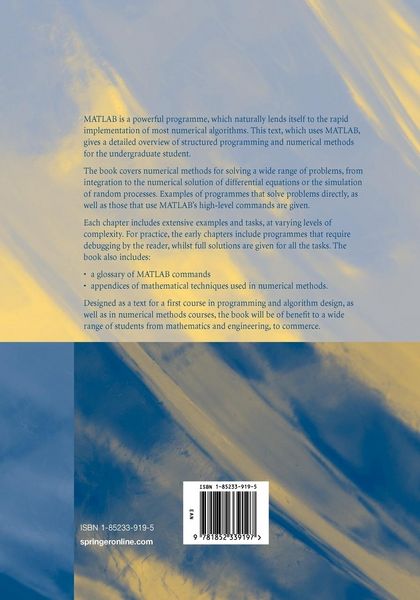 Produktbild: An Introduction to Programming and Numerical Methods in MATLAB