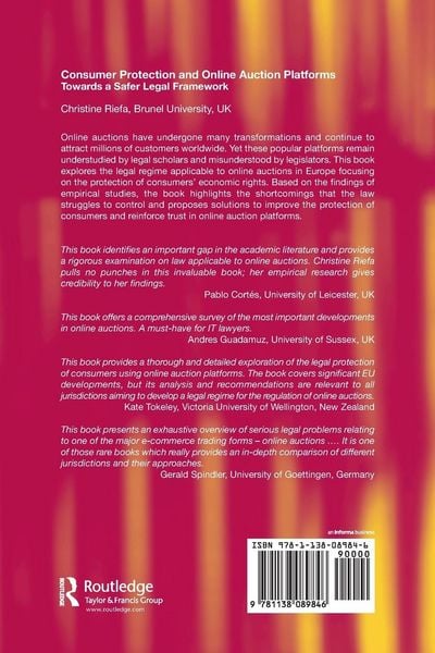 Produktbild: Consumer Protection and Online Auction Platforms
