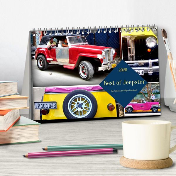 Produktbild: Best of Jeepster - Das Cabrio von Willys-Overland (Tischkalender 2026 DIN A5 quer), CALVENDO Monatskalender