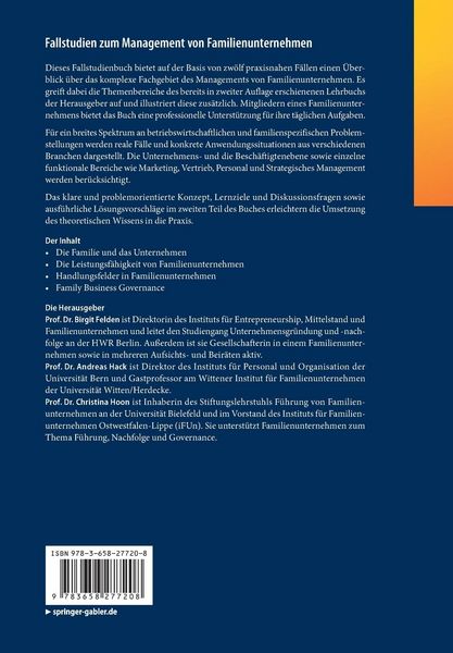 Produktbild: Fallstudien zum Management von Familienunternehmen