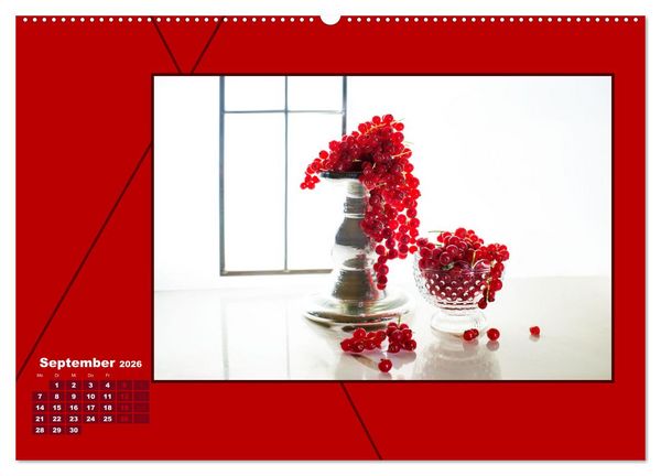 Produktbild: Powerfarbe Rot (Wandkalender 2026 DIN A2 quer), CALVENDO Monatskalender