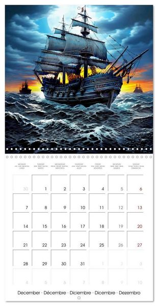 Produktbild: Pirates - Exciting voyages in the Caribbean (Wall Calendar 2026 12 &times; 12 Inch) CALVENDO 12 Month Wall Calendar