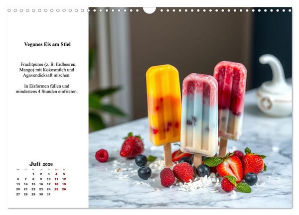 Produktbild: Green Delights - Ein Jahr voller veganer Gen&uuml;sse (Wandkalender 2026 DIN A3 quer), CALVENDO Monatskalender