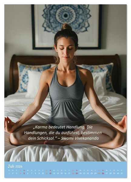 Produktbild: Yoga im Bett (Wandkalender 2026 DIN A4 hoch), CALVENDO Monatskalender