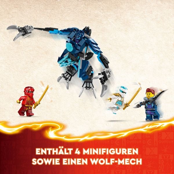 LEGO NINJAGO 71808 Kais Feuermech, Action-Spielzeug mit 2 Actionfiguren