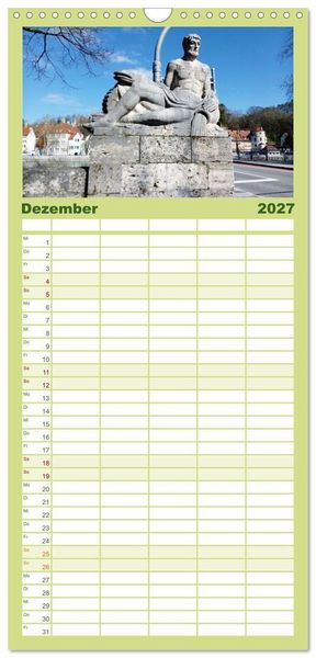 Produktbild: Familienplaner 2027 - Hier f&uuml;hle ich mich zuhause - Landsberg am Lech und Ammersee mit 5 Spalten (Wandkalender, 21 x 45 cm) CALVENDO