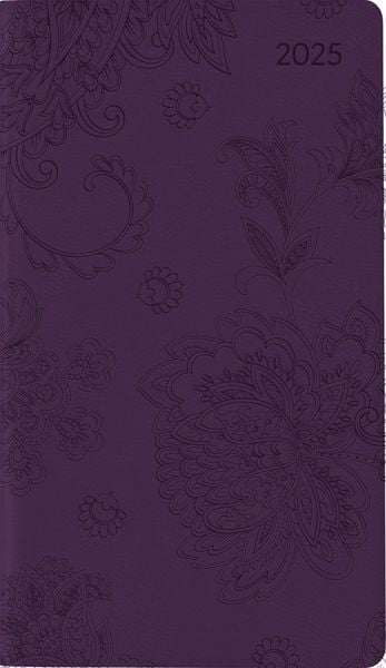 Ladytimer Slim Deluxe Purple 2025 - Taschen-Kalender 9x15,6 cm - Tucson Einband - mit Motivprägung - Weekly - 128 Seiten