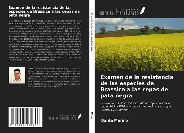 Produktbild: Examen de la resistencia de las especies de Brassica a las cepas de pata negra