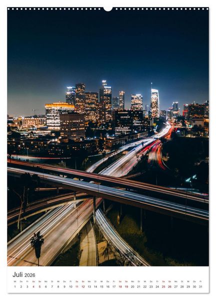 Produktbild: Los Angeles - Eine spannende Reise nach Kalifornien. (Wandkalender 2026 DIN A2 hoch), CALVENDO Monatskalender