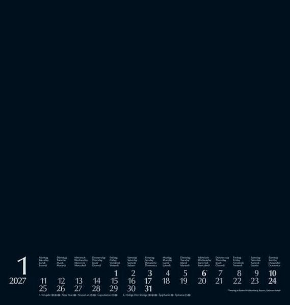 Produktbild: Foto-Malen-Basteln Bastelkalender schwarz gro&szlig; 2027