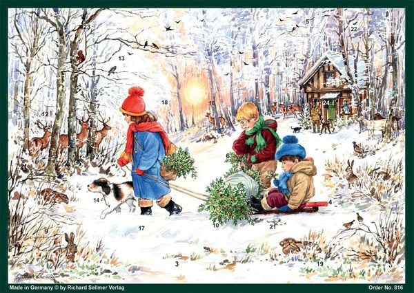 Produktbild: Adventskalender A4 "Schneefreuden im Wald"