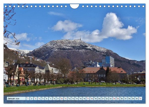 Produktbild: Wundersch&ouml;nes Bergen. Norwegens Tor zum Fjordland (Wandkalender 2026 DIN A4 quer), CALVENDO Monatskalender
