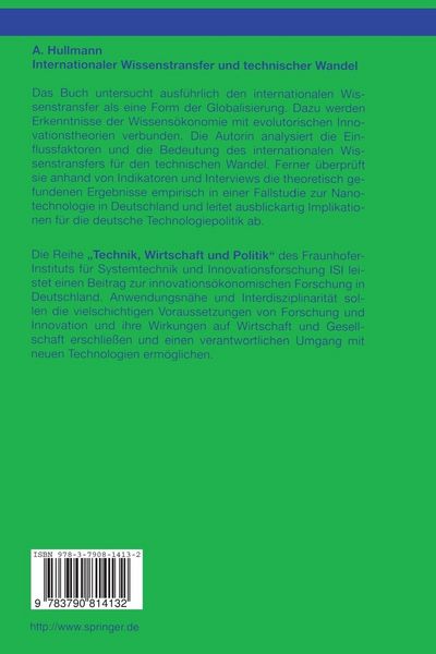 Produktbild: Internationaler Wissenstransfer und Technischer Wandel