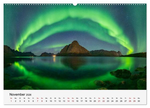 Produktbild: Farben der Lofoten - Jahreszeiten jenseits des Polarkreises (hochwertiger Premium Wandkalender 2026 DIN A2 quer), Kunstdruck in Hochglanz