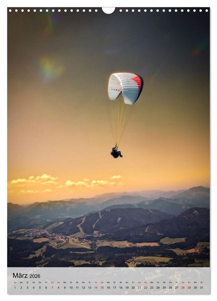 Produktbild: Paragliding - einfach Spa&szlig; (Wandkalender 2026 DIN A3 hoch), CALVENDO Monatskalender